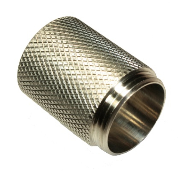 stainless steel knob part cap with knurling finish surface