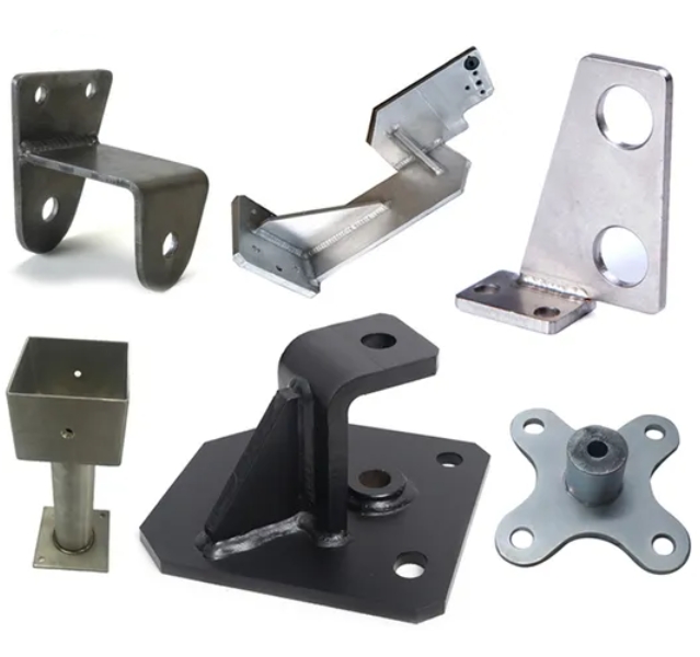 custom sheet metal Welding and Reveting bracket footstand Parts