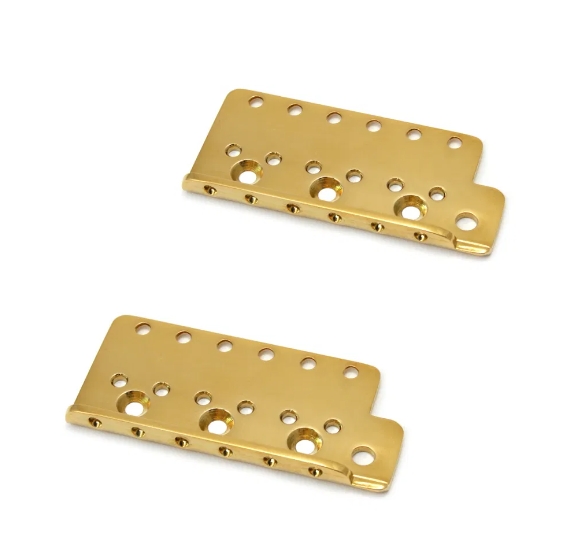 custom sheet metal parts with gold plating finish surface treatment