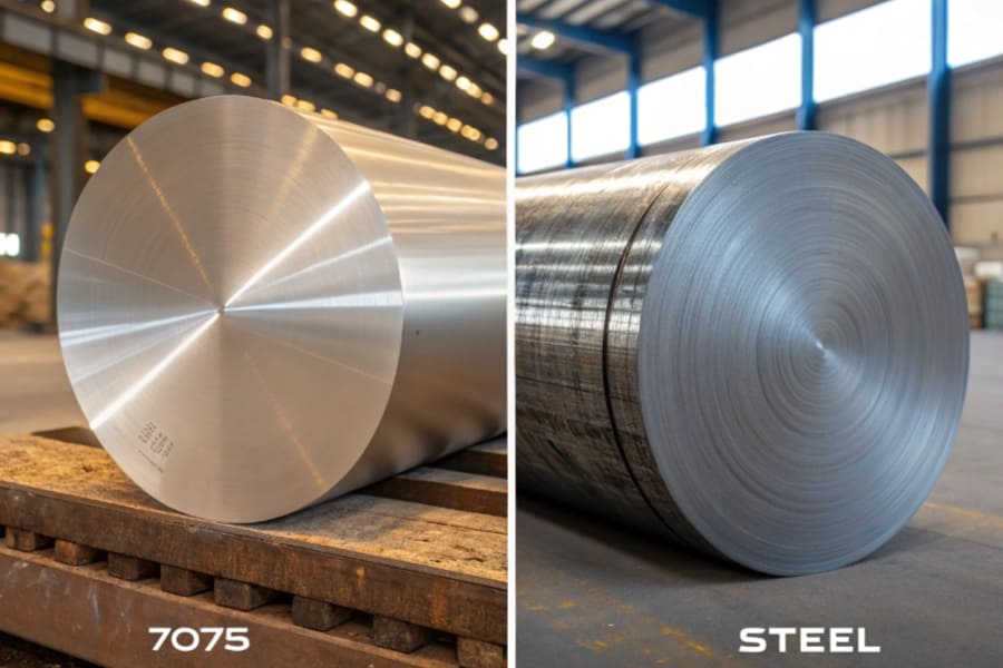 7075 aluminum is indeed strong for an aluminum alloy, but it’s not as strong as steel. Steel