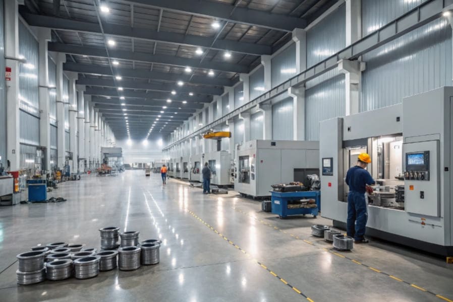 CNC machining factory with CNC turning and milling machines