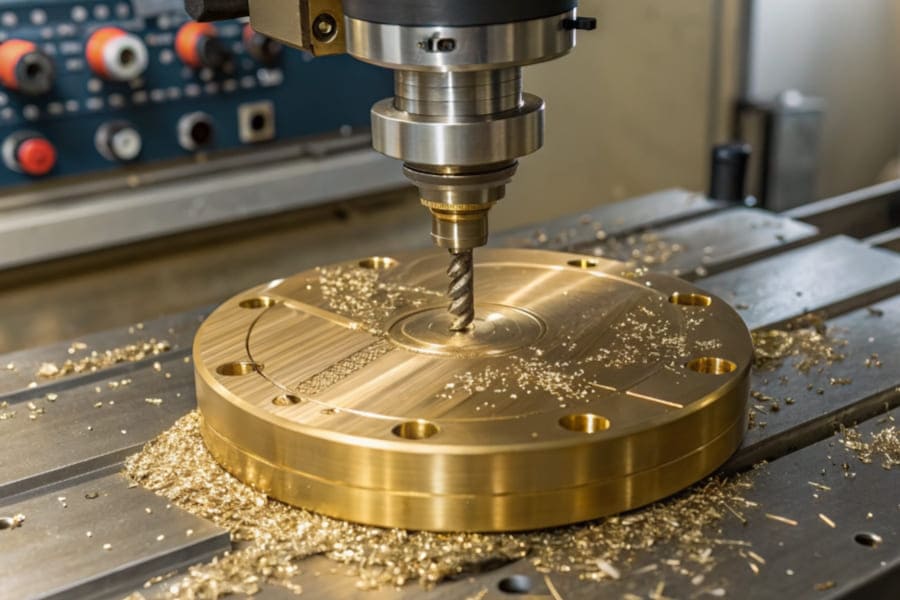 CNC milling machines make the customized brass parts