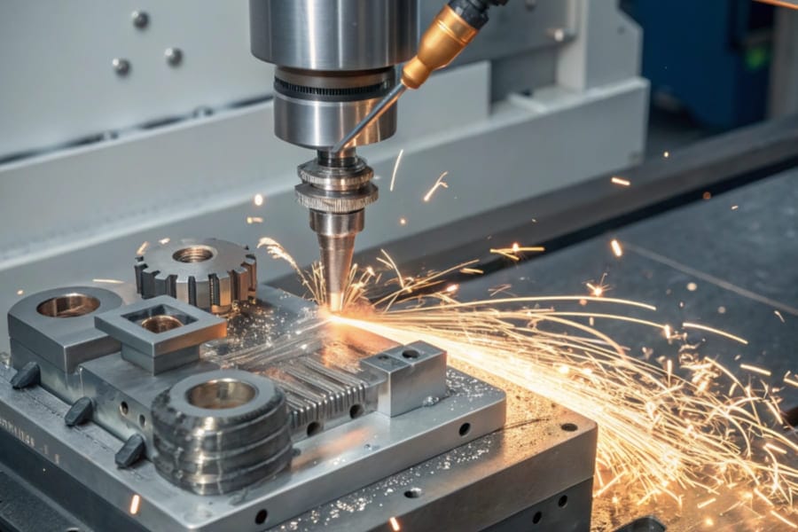 In EDM, electrical discharges between an electrode and the workpiece remove material in tiny, controlled bursts, making it possible to cut intricate shapes