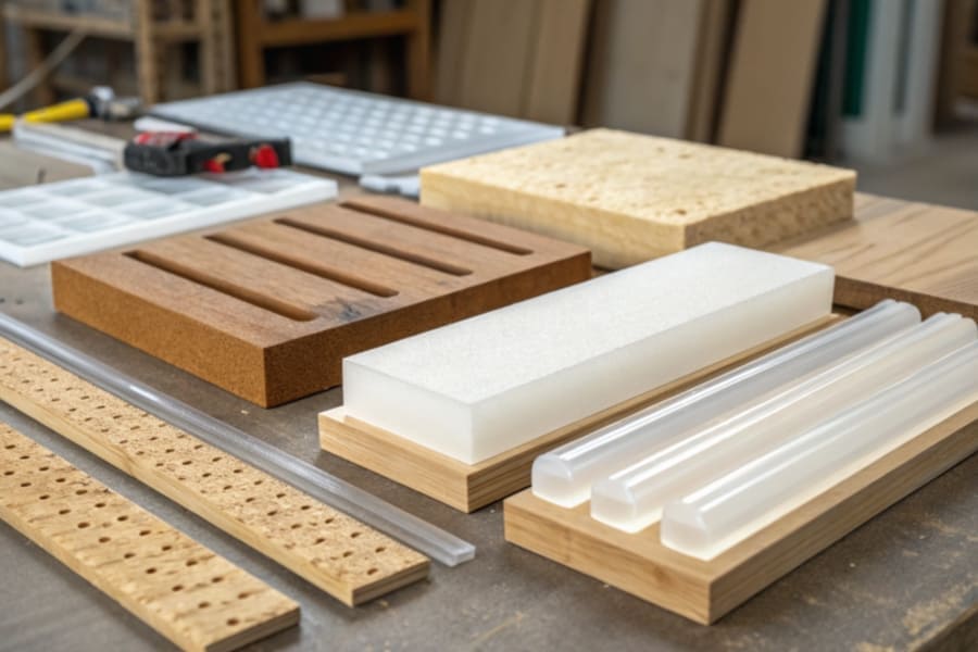 Wood, foam, and soft plastics like acrylic and HDPE are ideal for CNC carving