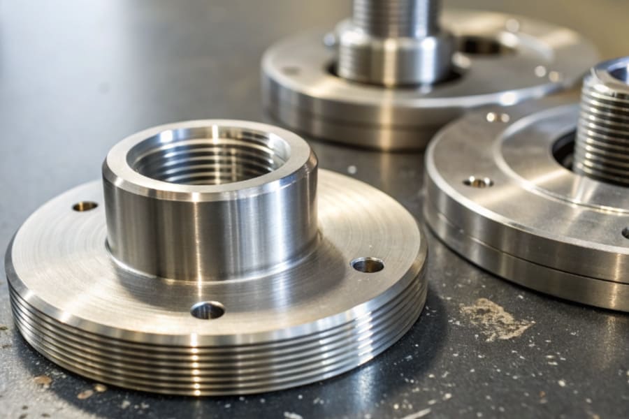 cnc machining aluminum stainless steel parts turning milling process