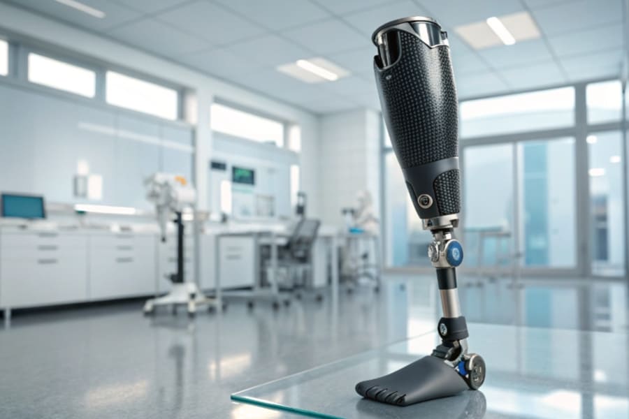 custom human leg prosthesis parts made by CNC machines