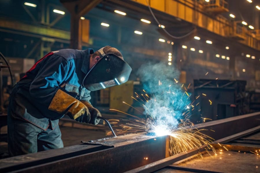 medium carbon steel can be welded, but it requires more care than welding low-carbon steel due to its increased hardness and risk of cracking