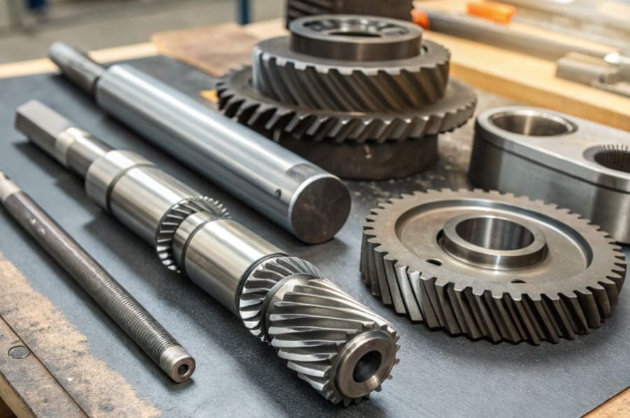 while medium carbon steel provides better strength and hardness, ideal for manufacturing components like gears and shafts