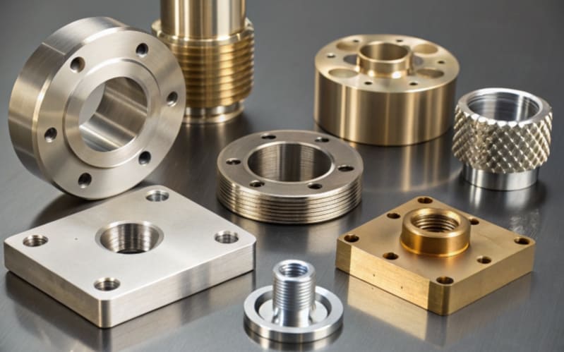 custom aluminum brass titanium cnc machining precision parts