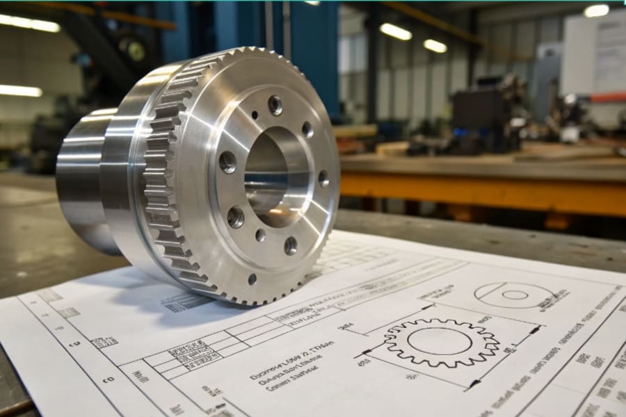 custom cnc machining aluminum gear parts