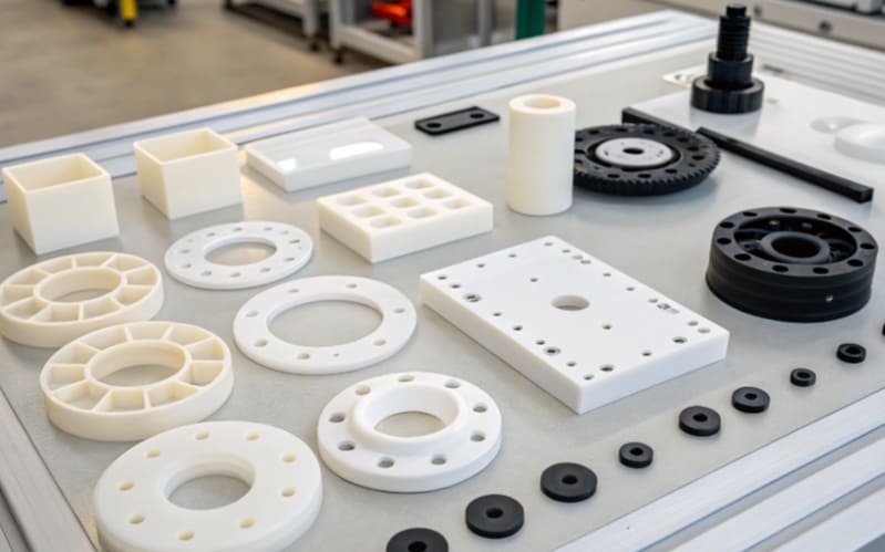 customized CNC precision machining plastics like ABS, POM, and nylon parts