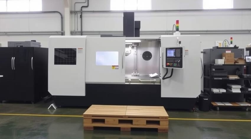 5-axis CNC machine workshop with advanced machining equipment