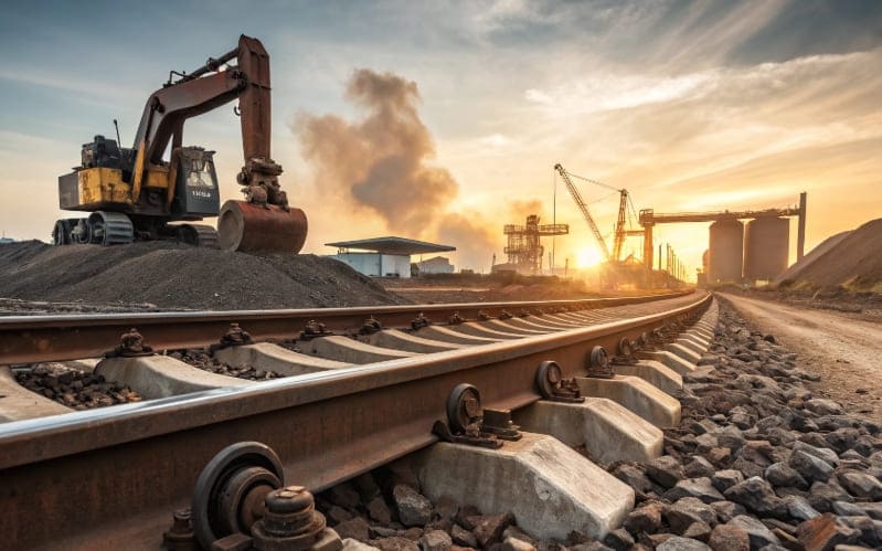 Application of railway track components, crushers, dredger parts, and heavy machinery components