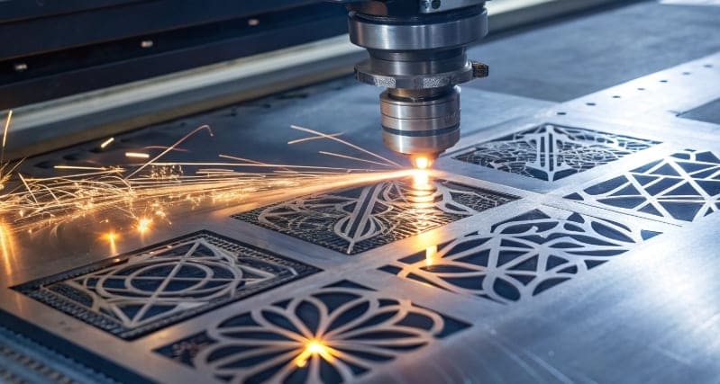 Laser engraving process using a laser beam to vaporize material and create precise engravings on various surfaces