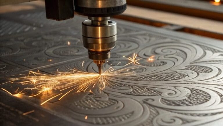 Rotary engraving method with a rotating tool cutting into metal or wood surface for detailed engravings