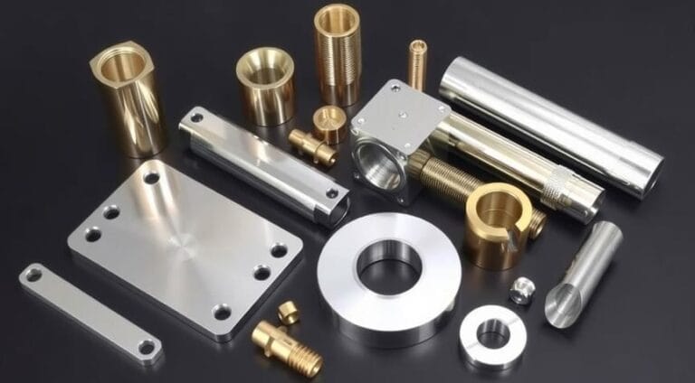 A variety of CNC machined aluminum, stainless steel, brass, and titanium parts