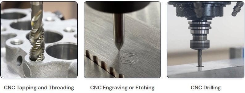CNC tapping and threading, engraving and drilling